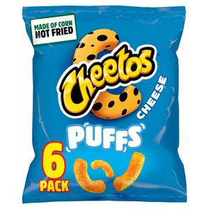 Cheetos Cheese Puffs, 6 x 13g, pack shot 2, available at crisps.biz