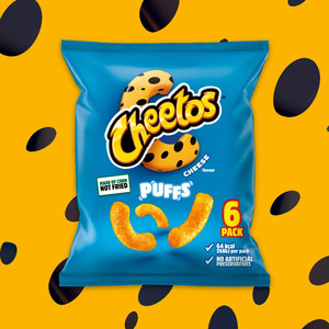 Cheetos Cheese Puffs, 6 x 13g, pack shot 5, available at crisps.biz