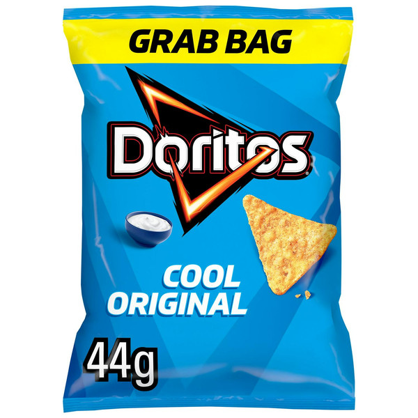 Doritos Cool Original Tortilla Chips, 44g, front of pack, available at crisps.biz