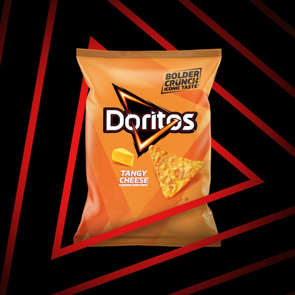 Doritos Tangy Cheese Tortilla Chips, 180g, pack shot 3, available at crisps.biz