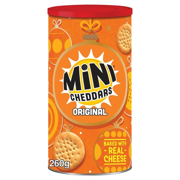 Jacob's Mini Cheddars Original Snacks, 260g, front of pack, available at crisps.biz