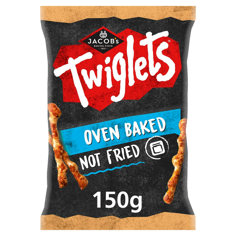 Jacob's Twiglets Snacks, 150g, front of pack, available at crisps.biz