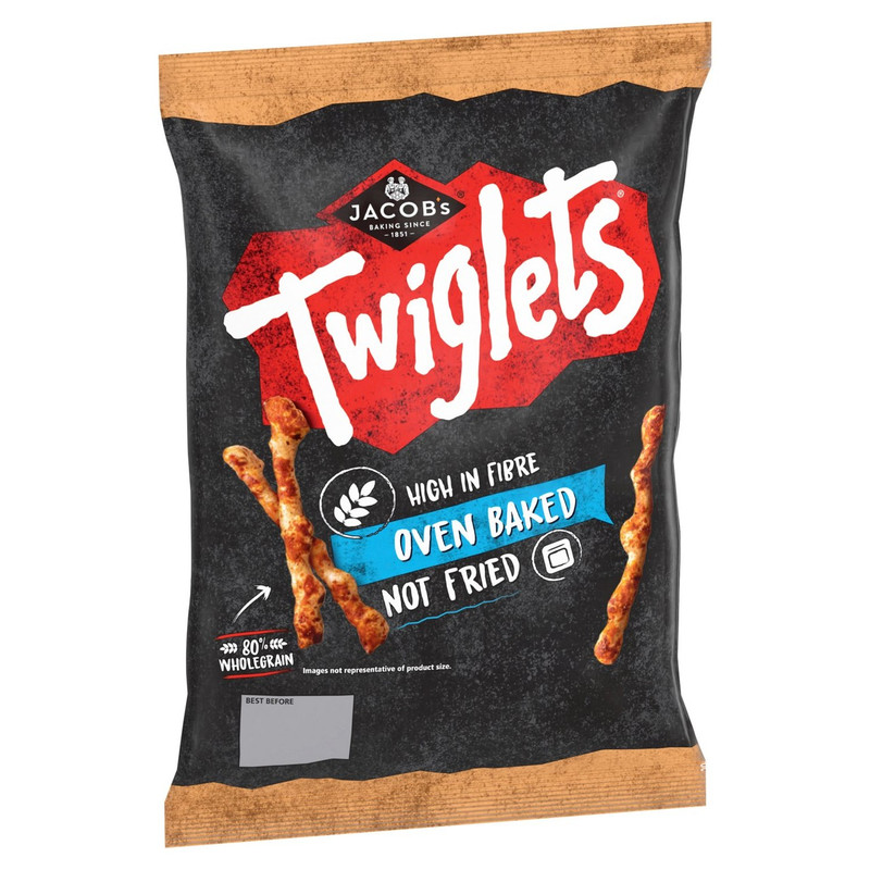 Jacob's Twiglets Snacks, 150g, pack shot 2, available at crisps.biz