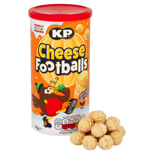 KP Cheese Footballs, 142g, pack shot 2, available at crisps.biz