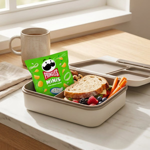 Pringles Minis Sour Cream and Onion Crisps, 6 x 20g, pack shot 2, available at crisps.biz