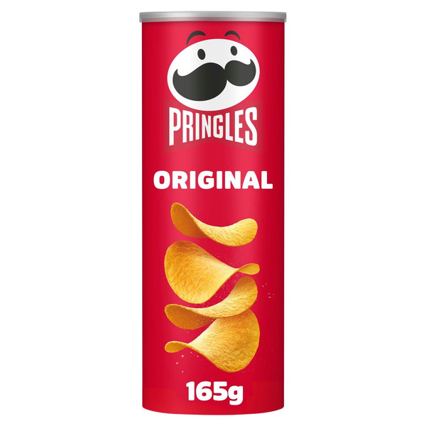 Pringles Original Crisps, 165g, pack shot 3, available at crisps.biz
