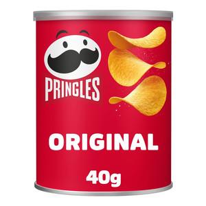 Pringles Original Crisps, 40g, pack shot 2, available at crisps.biz
