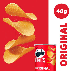 Pringles Original Crisps, 40g, pack shot 3, available at crisps.biz