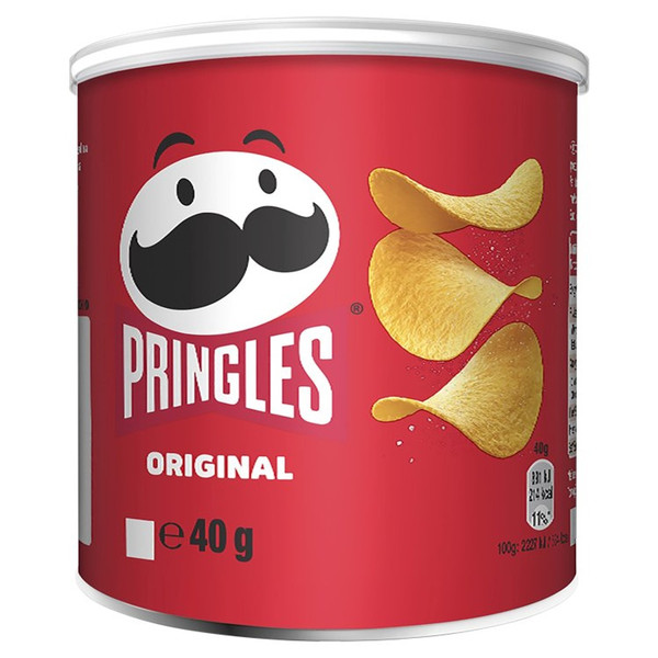 Pringles Original Crisps, 40g, pack shot 5, available at crisps.biz