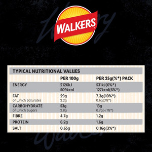 Walkers BBQ Sauce Crisps, 6 x 25g, pack shot 4, available at crisps.biz