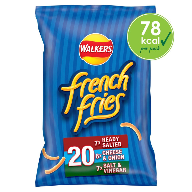 Walkers French Fries Variety Snacks, 20 x 18g, pack shot 2, available at crisps.biz
