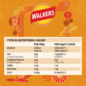 Walkers Hot Honey Crisps, 6 x 25g, pack shot 4, available at crisps.biz