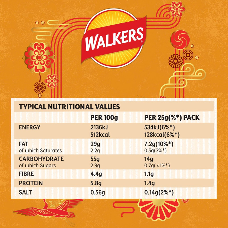 Walkers Hot Honey Crisps, 6 x 25g, pack shot 4, available at crisps.biz
