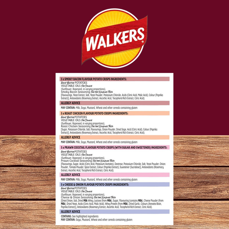 Walkers Meaty Variety Crisps, 20 x 25g, pack shot 3, available at crisps.biz