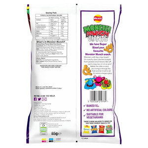 Walkers Monster Munch Giants Pickled Onion Snacks, 85g, pack shot 4, available at crisps.biz
