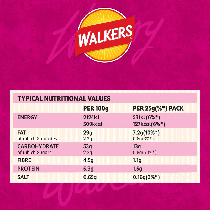 Walkers Prawn Cocktail Crisps, 6 x 25g, pack shot 5, available at crisps.biz