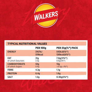 Walkers Ready Salted Crisps, 14 x 25g, pack shot 2, available at crisps.biz
