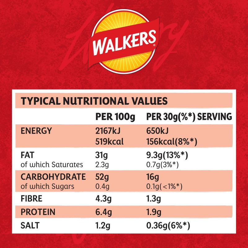 Walkers Ready Salted Crisps, 150g, pack shot 4, available at crisps.biz