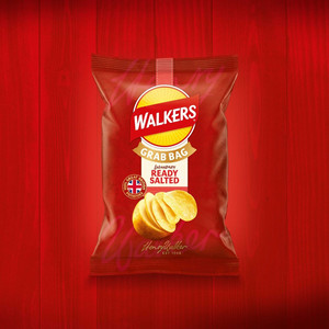 Walkers Ready Salted Crisps, 45g, pack shot 2, available at crisps.biz