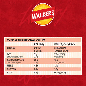 Walkers Ready Salted Crisps, 6 x 25g, pack shot 3, available at crisps.biz