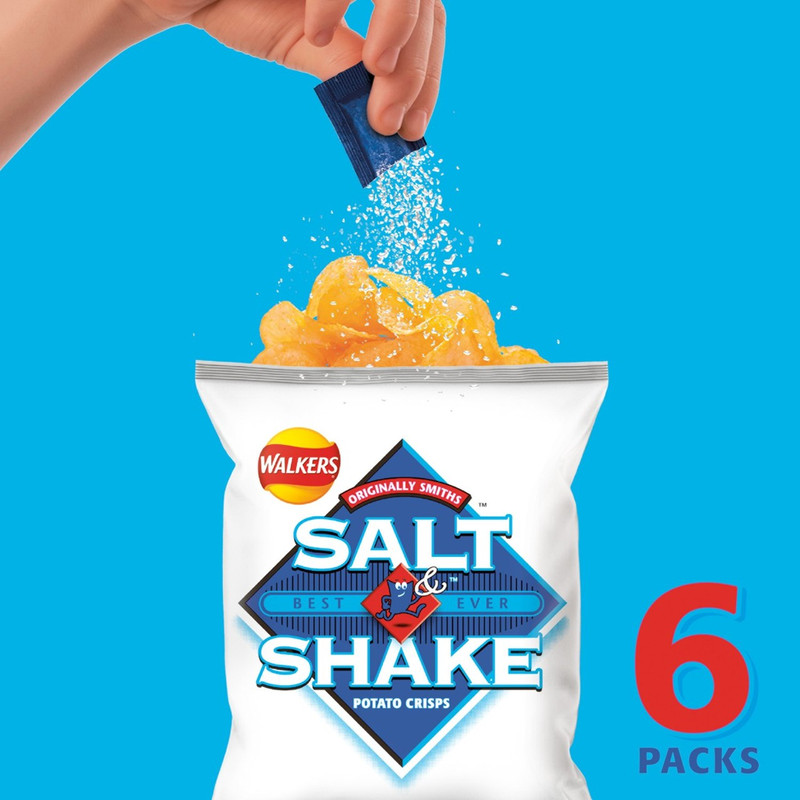 Walkers Salt and Shake Crisps, 6 x 24g, pack shot 3, available at crisps.biz