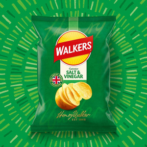 Walkers Salt and Vinegar Crisps, 150g, pack shot 3, available at crisps.biz