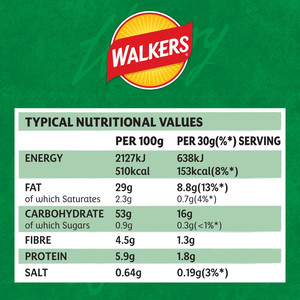 Walkers Salt and Vinegar Crisps, 150g, pack shot 5, available at crisps.biz