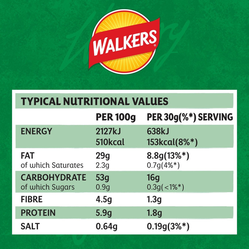 Walkers Salt and Vinegar Crisps, 150g, pack shot 5, available at crisps.biz
