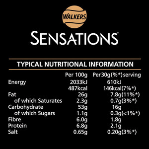 Walkers Sensations Roasted Chicken and Thyme Crisps, 150g, pack shot 4, available at crisps.biz