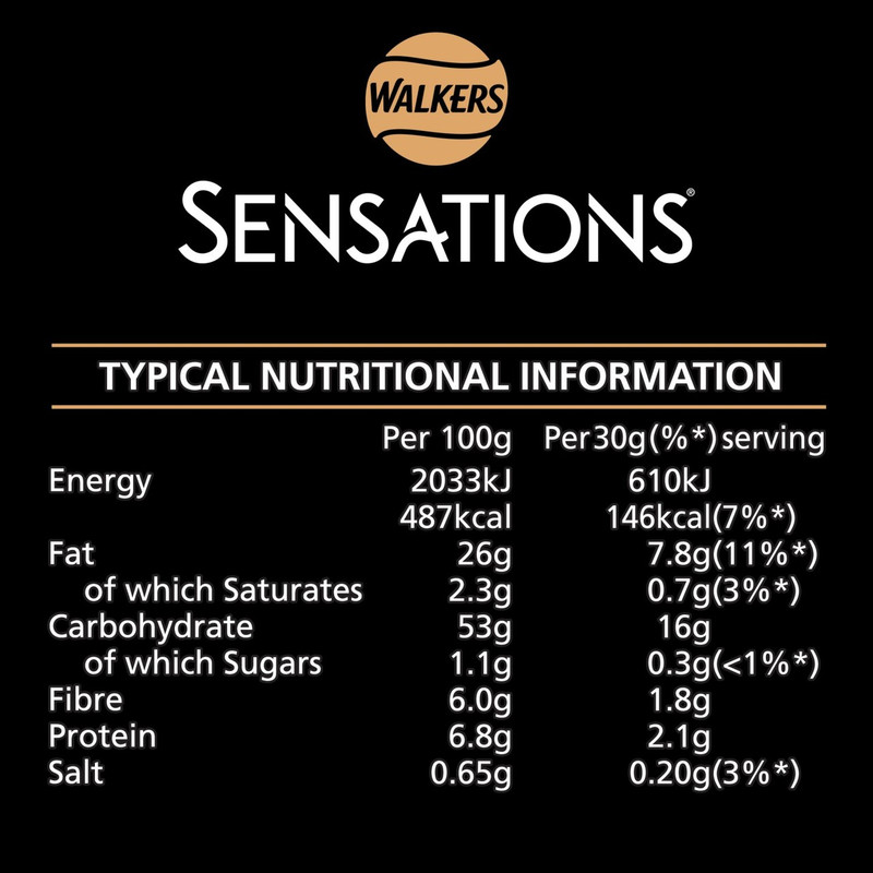 Walkers Sensations Roasted Chicken and Thyme Crisps, 150g, pack shot 4, available at crisps.biz