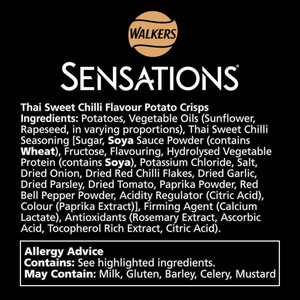 Walkers Sensations Thai Sweet Chilli Crisps, 5 x 25g, pack shot 4, available at crisps.biz