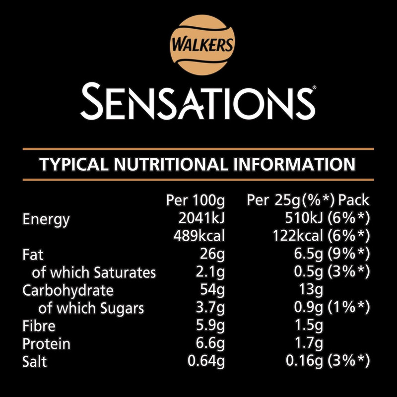 Walkers Sensations Thai Sweet Chilli Crisps, 5 x 25g, pack shot 5, available at crisps.biz
