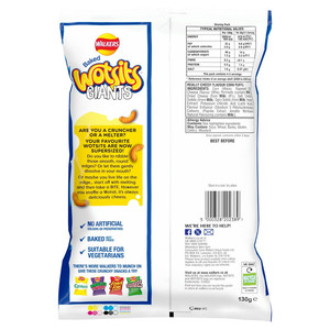 Walkers Wotsits Giants Really Cheesy Snacks, 130g, pack shot 2, available at crisps.biz